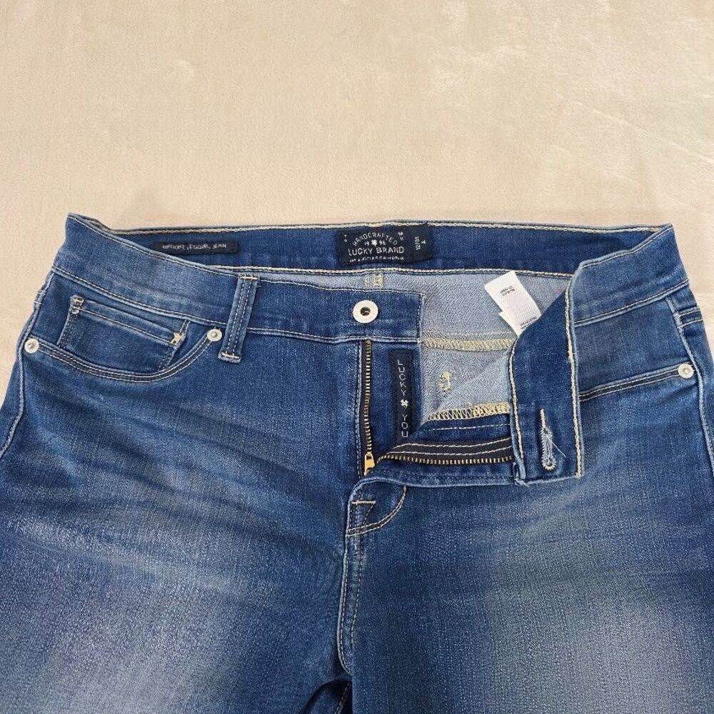 Lucky Brand Jeans Women 12/31 Blue Brooke Legging Skinny Mid Rise Stretch Logo